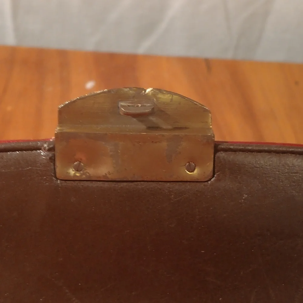 Hartman By Sharif Vintage Elegant Red Leather Briefcase